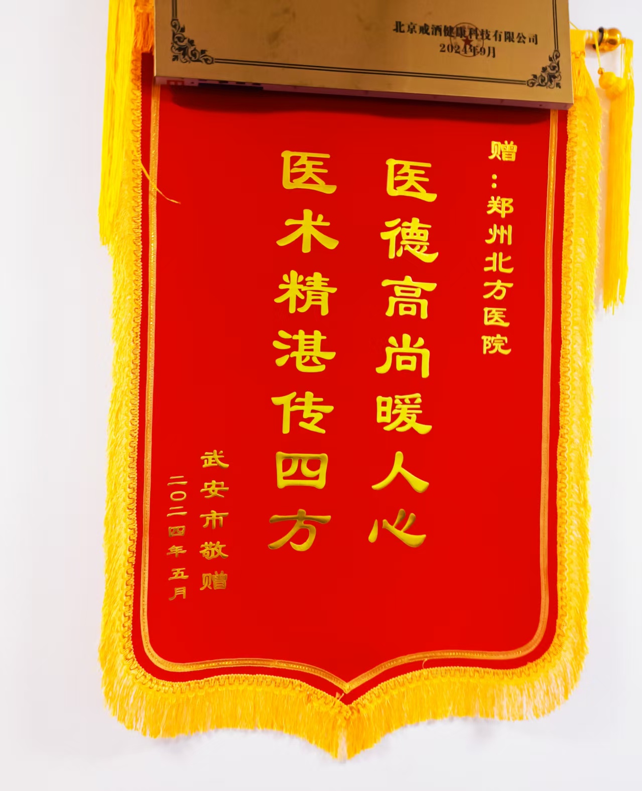 锦旗：医德高尚 · 医术精湛